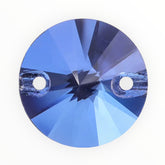 12mm & 16mm Sapphire Round AAAAA Glass Crystal, Sew On Gems, Sold in Pairs